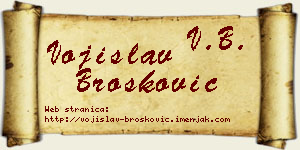 Vojislav Brošković vizit kartica